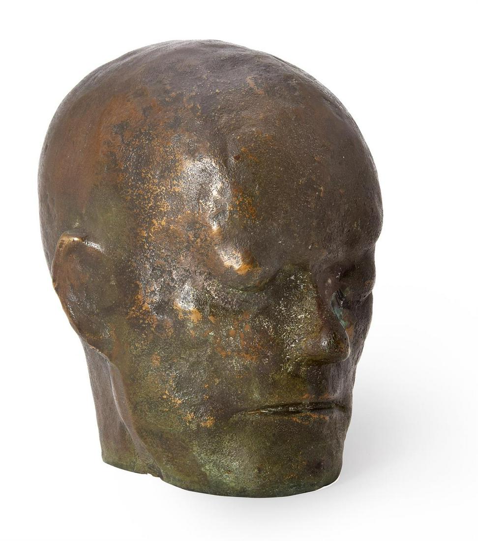 Leonard Baskin (American 1922-2000), Head of William: Leonard Baskin (American 1922-2000)Head of William Blake (after life mask)BronzeSigned with initials and dated 54 (to underside)Height:18cm (7 in.)