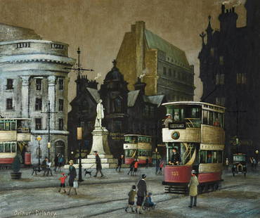 λ Arthur Delaney (British 1927-1987)St. Peter's SquareOil on boardSigned (lower left)41 x: λ Arthur Delaney (British 1927-1987)St. Peter's SquareOil on boardSigned (lower left)41 x 48.5cm (16 x 19 in.)Provenance:The Selwyn Demmy Collection λ indicates that this lot may be subject