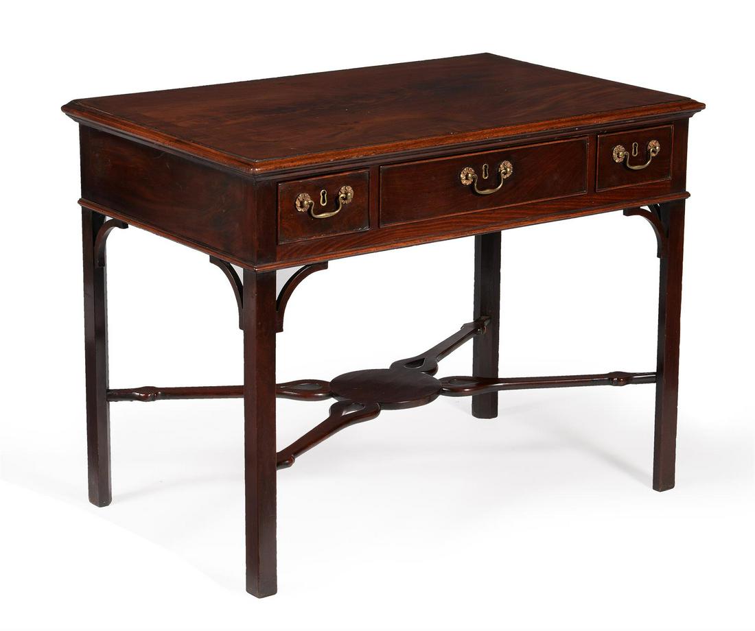 A GEORGE II MAHOGANY SIDE TABLE, IN THE MANNER OF THOMAS CHIPPENDALE, CIRCA 1745: A GEORGE II MAHOGANY SIDE TABLEIN THE MANNER OF THOMAS CHIPPENDALE, CIRCA 174572.5cm high, 96cm wide, 59.5cm deep