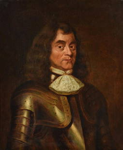 MANNER OF WILLEM WISSING, PORTRAIT OF A SIR GEORGE RAWDON: MANNER OF WILLEM WISSINGPORTRAIT OF A SIR GEORGE RAWDON, 1ST BARONET Oil on canvas Inscribed `Sir George Rawdon/of Moira County/of Downe/and of Rawdon Hall/Yorkshire/obit 1684/AEtats/M.P. for Belfast