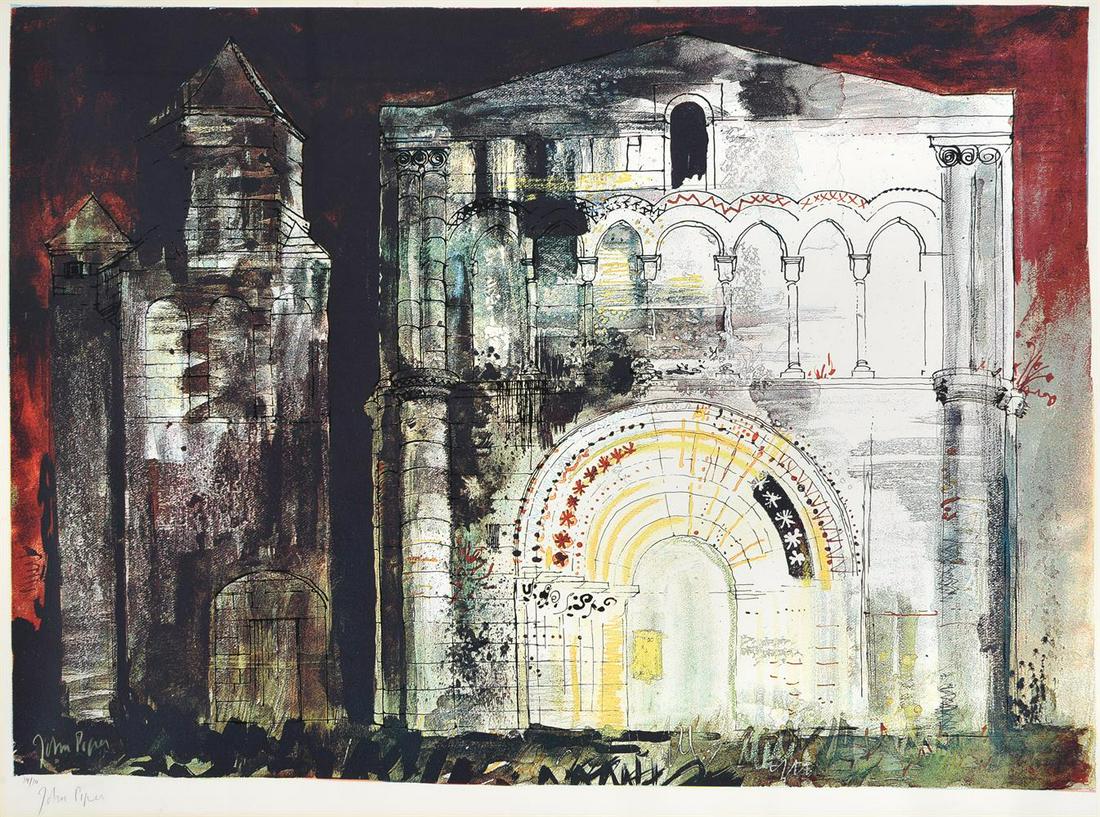 λ JOHN PIPER (BRITISH 1903-1992), ST SIMON-DE-PELOUAILLE, CHARENTE: λ JOHN PIPER (BRITISH 1903-1992)