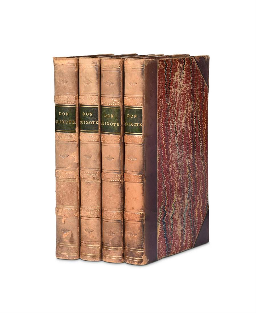 Ɵ Cervantes Saavedra (Miguel de) Don Quixote de la Mancha, 4 vol., 1819. (4) (1 of 2)