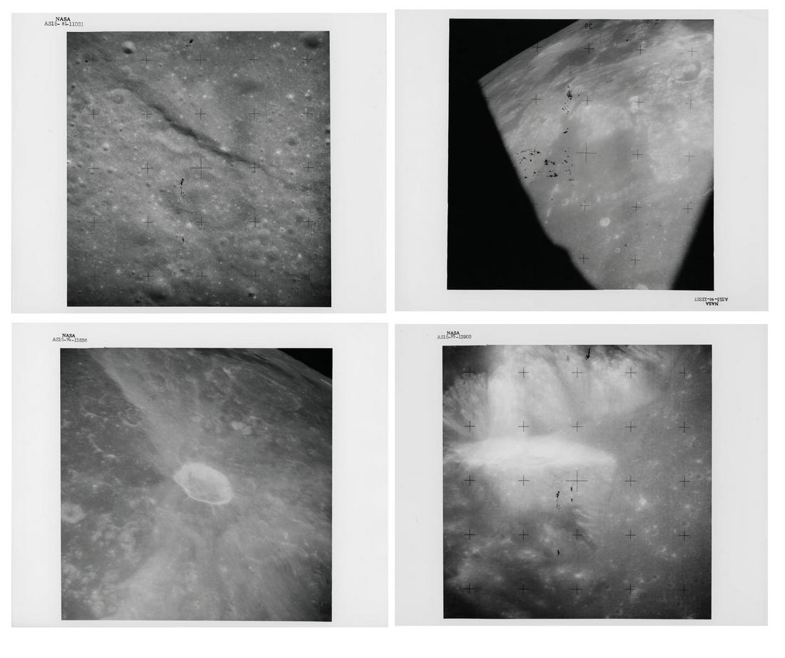 Orbital photography of the Moon (4 photos), Apollo 15, 26 July - 7 August 1971 (1 of 9)