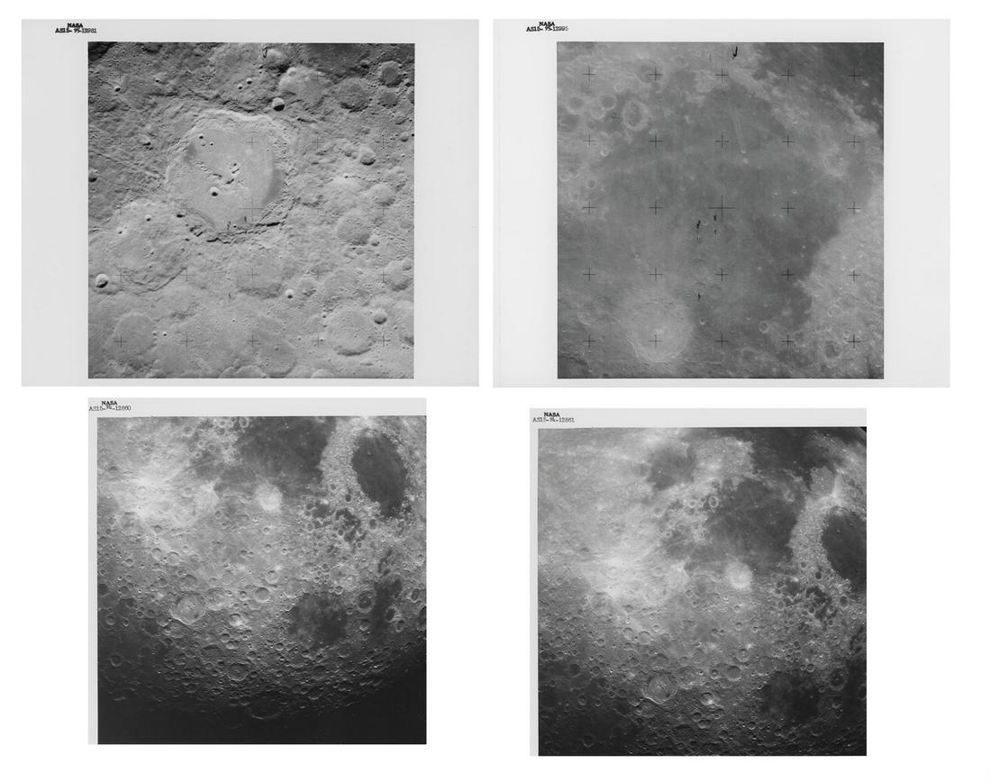 Views of the Moon after trans Earth injection (4 photos), Apollo 15, 26 July - 7 August 1971 (1 of 9)