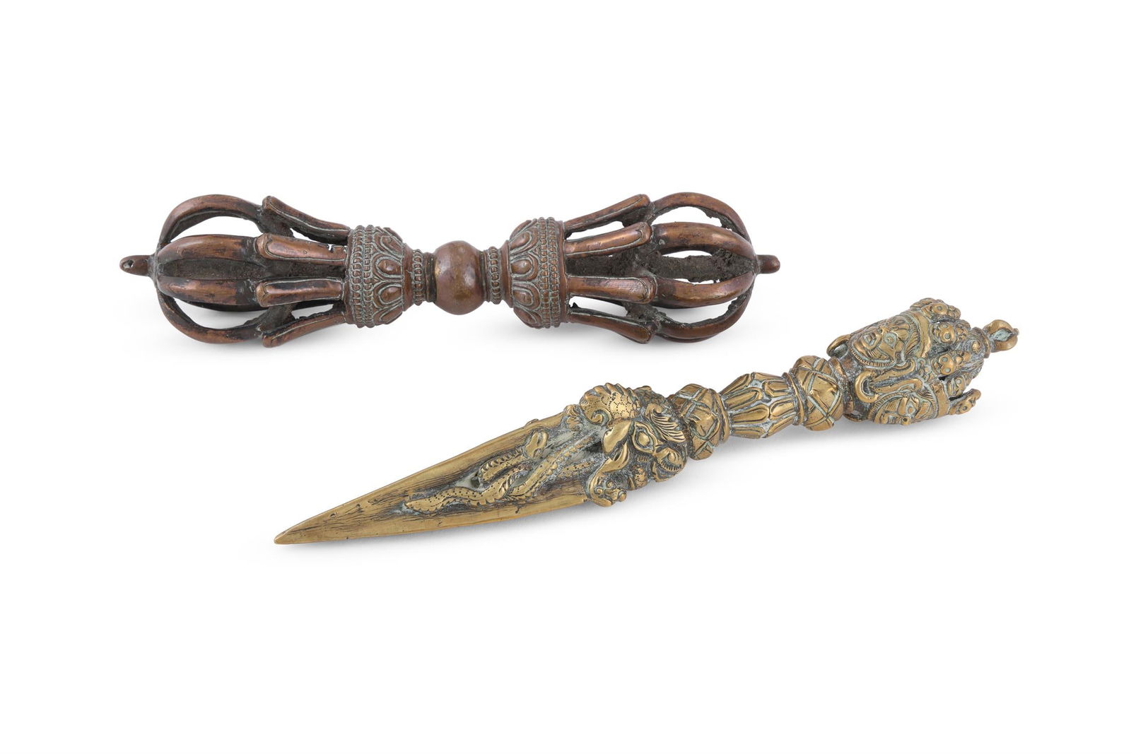 A Ritual Dagger (phurbu) and Thunderbolt (dorje) (1 of 2)
