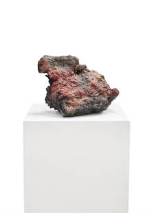 λ PHYLLIDA BARLOW (BRITISH 1944-2023), UNTITLED: ? PHYLLIDA BARLOW (BRITISH 1944-2023)UNTITLED Cement, plaster, scrim, spray paint, and paint over polystyrene core20 x 28 x 25cm (7¾ x 11 x 10in.)Following a forty-year academic career, the lat