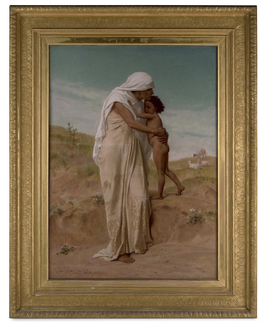 FREDERICK GOODALL (BRITISH 1822 - 1904), SARAH AND ISAAC IN THE DESERT (1 of 3)
