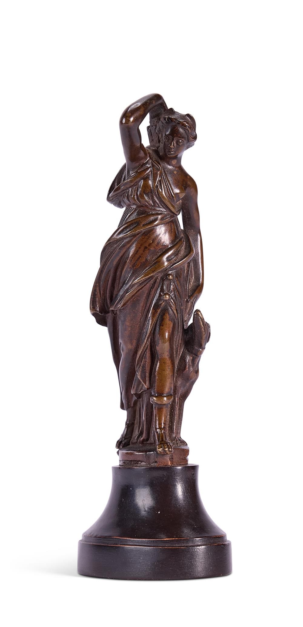 WORKSHOP OF GIAN FRANCESCO SUSINI (1585-C.1653)- A BRONZE FIGURE OF DIANA WITH HOUND (1 of 5)
