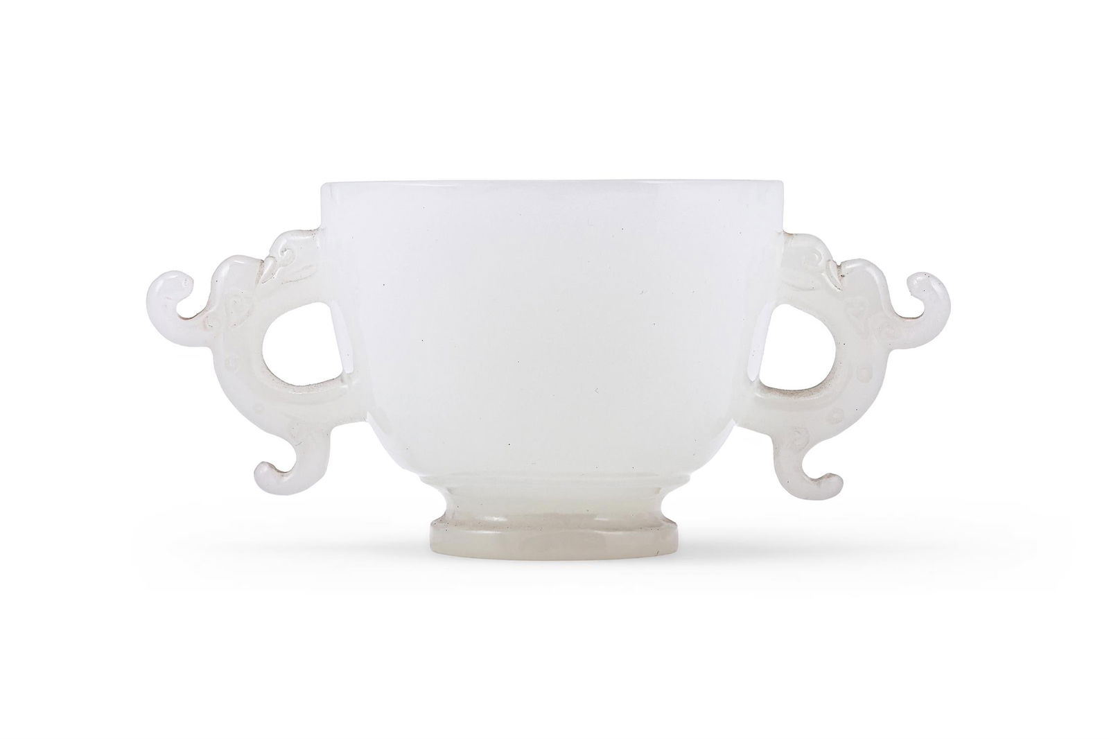 A Chinese Peking glass twin-handled cup (1 of 3)