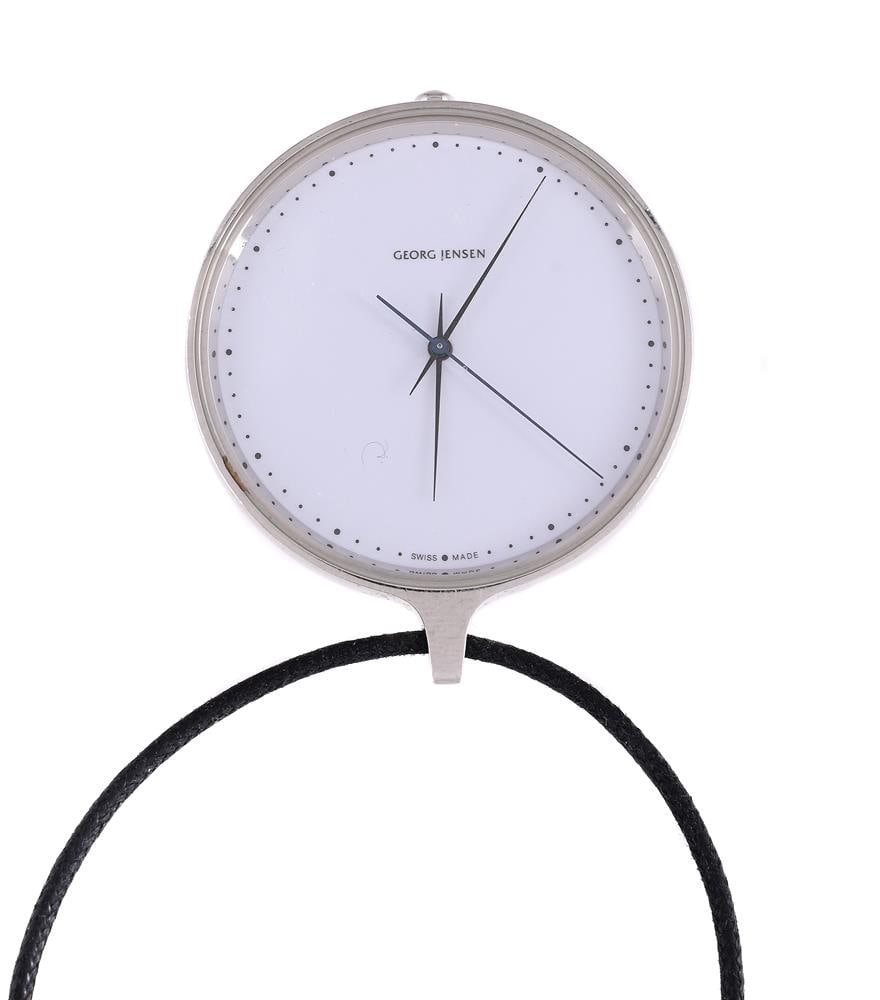 HENNING KOPPEL FOR GEORG JENSEN, REF. 319, A STAINLESS STEEL PENDANT WATCH: HENNING KOPPEL FOR GEORG JENSEN, REF. 319