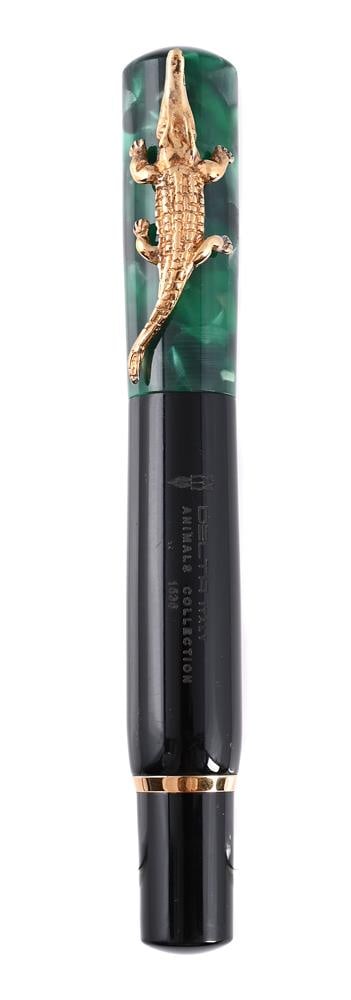 DELTA, ANIMALS COLLECTION, CROCODILE, A RESIN FOUNTAIN PEN (1 of 2)