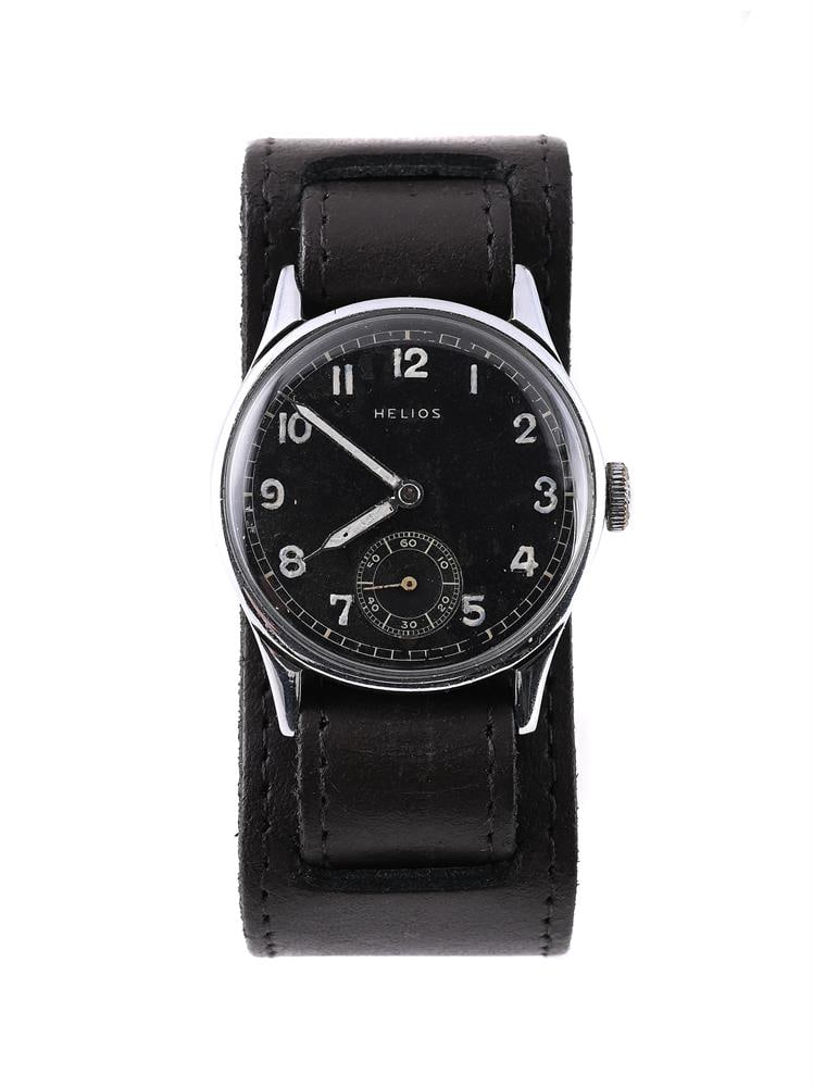 HELIOS, A STEEL MILITARY WRISTWATCH: HELIOS A STEEL MILITARY WRISTWATCH, NO
