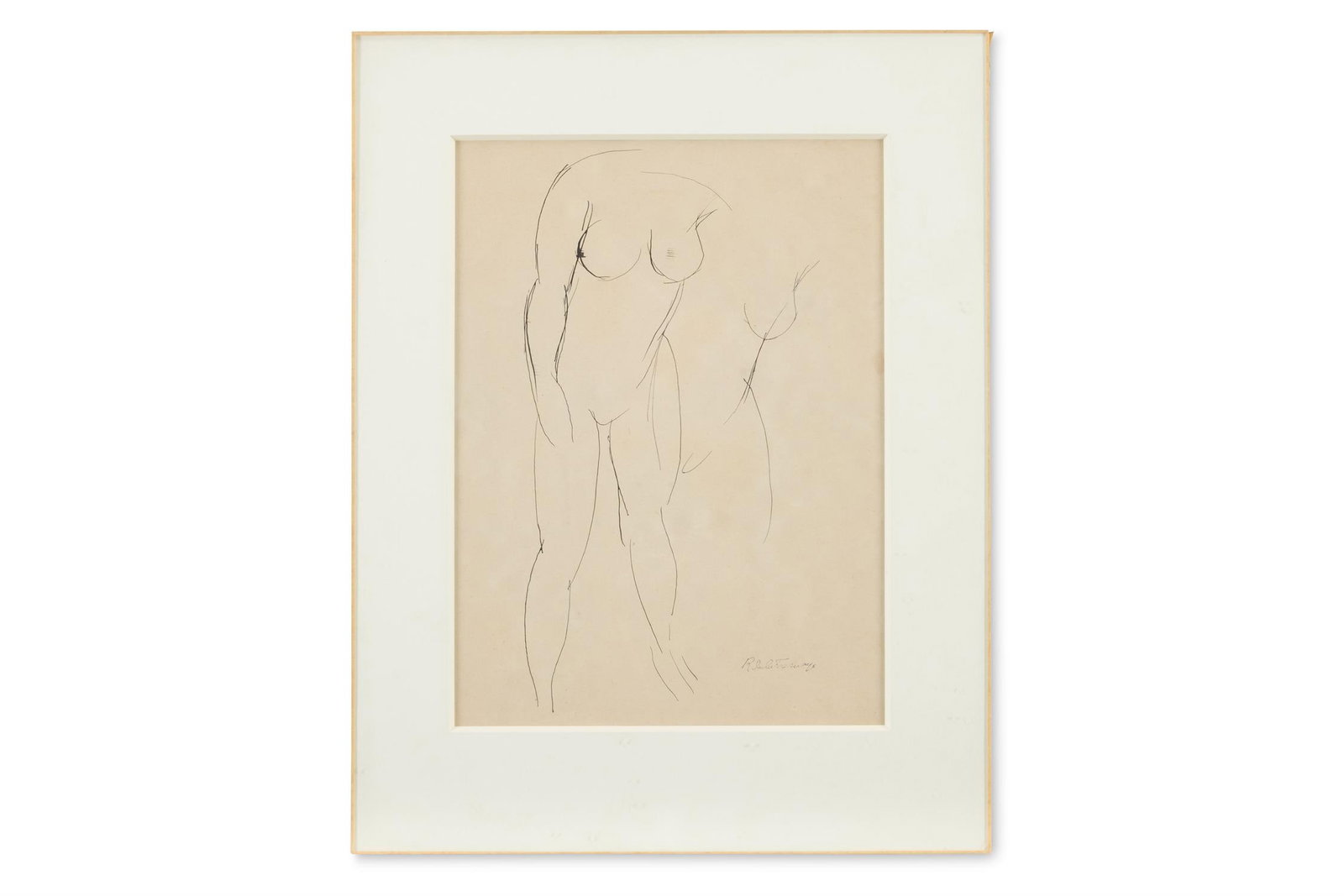 ROGER DE LA FRESNAYE (FRENCH 1885-1925), ÉTUDES DE FEMMES NUES: ROGER DE LA FRESNAYE (FRENCH 1885-1925)ÉTUDES DE FEMMES NUESInkSigned (lower right) 30 x 22cm (11¾ x 8½ in.)Provenance:Private Collection, Henri M. Petiet, ParisPiasa, Paris, 15 June 20