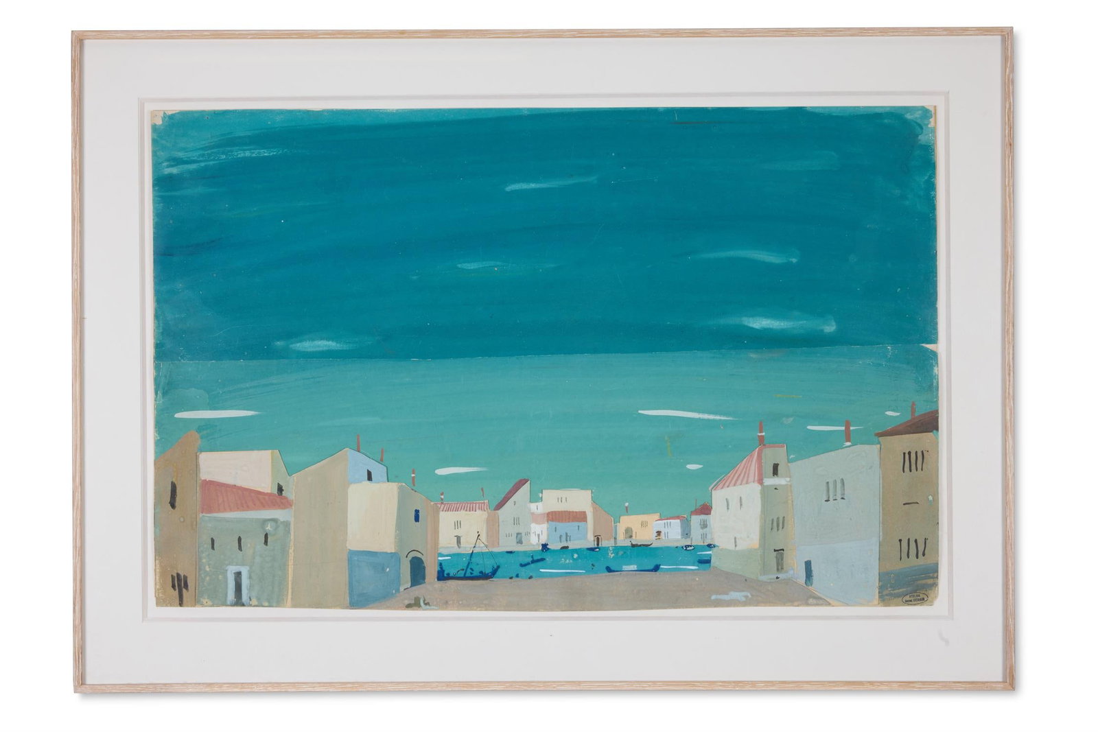 λ ANDRÉ DERAIN (FRENCH 1880-1954), ETUDE DE DECOR POUR LE BARBIER DE SEVILLE: ? ANDRÉ DERAIN (FRENCH 1880-1954)ETUDE DE DECOR POUR LE BARBIER DE SEVILLEGouache, ink and collage Stamped with Atelier André Derain stamp (lower right)41 x 65cm (16 x 25½ in.) Executed circa