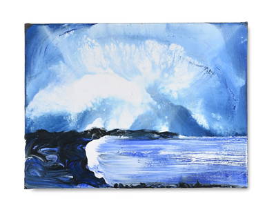 λ ‡ MIQUEL BARCELO (SPANISH B. 1957), CETTE BAIE LÀ: λ‡ MIQUEL BARCELO (SPANISH B. 1957)CETTE BAIE LAMixed media on canvasSinged, titled and dated 2015 (verso)60 x 81cm (23½ x 31¾ in.)Unframed Provenance:Galerie Thaddaeus RopacAcqui