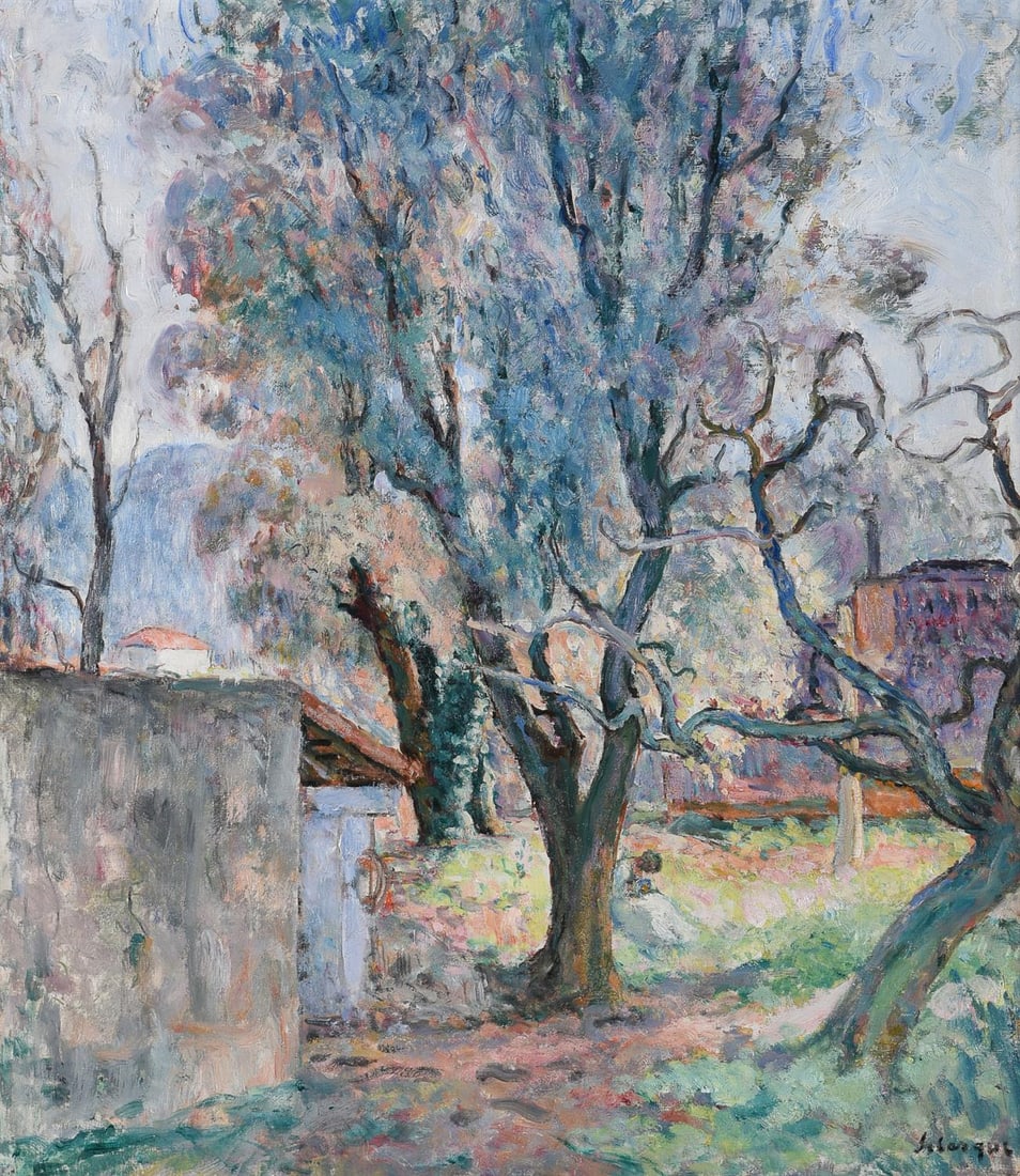 HENRI LEBASQUE (FRENCH 1865-1937), LE PRADET, JEUNE FILLE DANS L’OLIVERAIE: HENRI LEBASQUE (FRENCH 1865-1937)LE PRADET, JEUNE FILLE DANS L'OLIVERAIEOil on canvasSigned (lower right)72 x 64cm (28¼ x 25 in.)Painted circa 1911. Provenance:Galerie du Drap d'Or, Cannes Privat