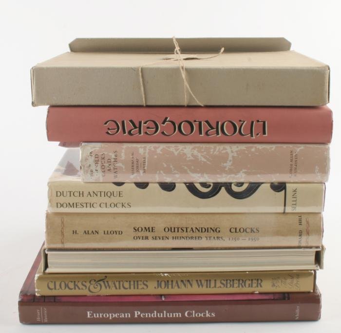 European Horology -seven volumes: Sellink, Dr. J.: European Horology -seven volumes: Sellink, Dr. J.L. DUTCH ANTIQUE DOMESTIC CLOCKS ca. 1670-1870 Clock Trade Enterprises, Bronxville N.Y. 1973, first limited edition numbered 608/1,000, dj; H