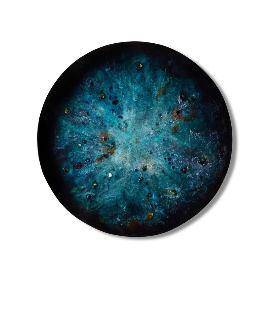 λ BASED UPON STUDIO (ESTABLISHED 2004), FIRST LIGHT: λ BASED UPON STUDIO (ESTABLISHED 2004)FIRST LIGHT Artists proof, 2025Mixed Media (Tramazite, Brass, Aluminium Honey Comb)91 x 2cm (35¾ x 0¾ in.)First Light is a stunning creation by Bas