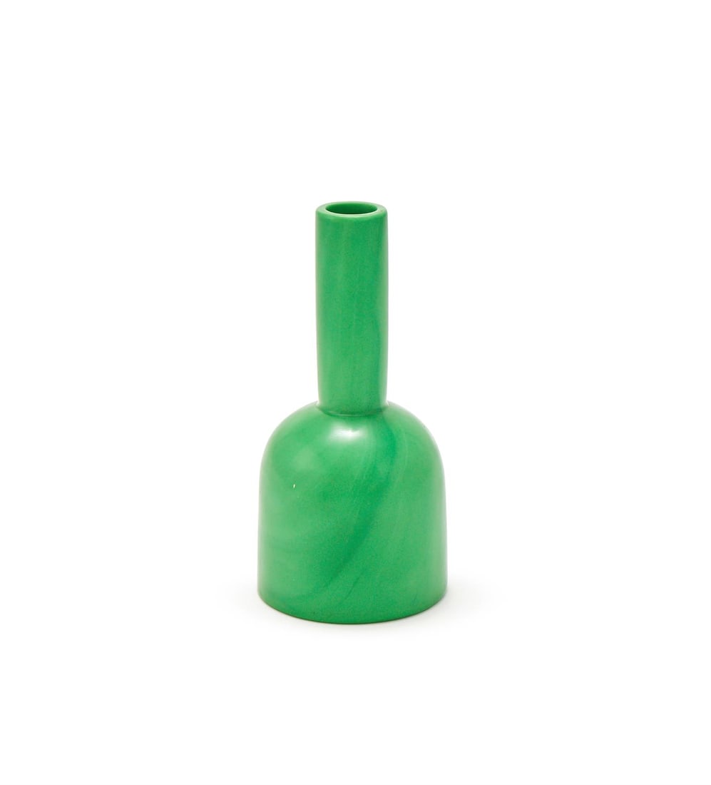A Chinese green glass mallet vase (1 of 3)