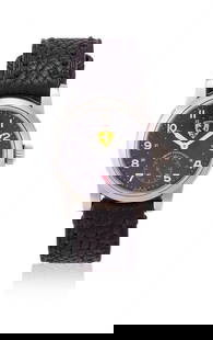 GIRARD PERREGAUX, FERRARI 312 T2 WINNER INTERLAGOS 1977, REF. 8030, A STAINLESS STEEL WRISTWATCH: GIRARD PERREGAUX, FERRARI 312 T2 WINNER INTERLAGOS 1977, REF. 8030