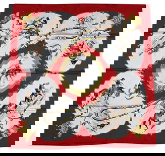 HERMES, PAMPA, A SILK SCARF: HERMES, PAMPA A SILK SCARF, DESIGNED BY