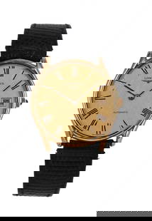 Y LONGINES, A GOLD PLATED WRISTWATCH WITH DATE: Y&nbsp;LONGINES