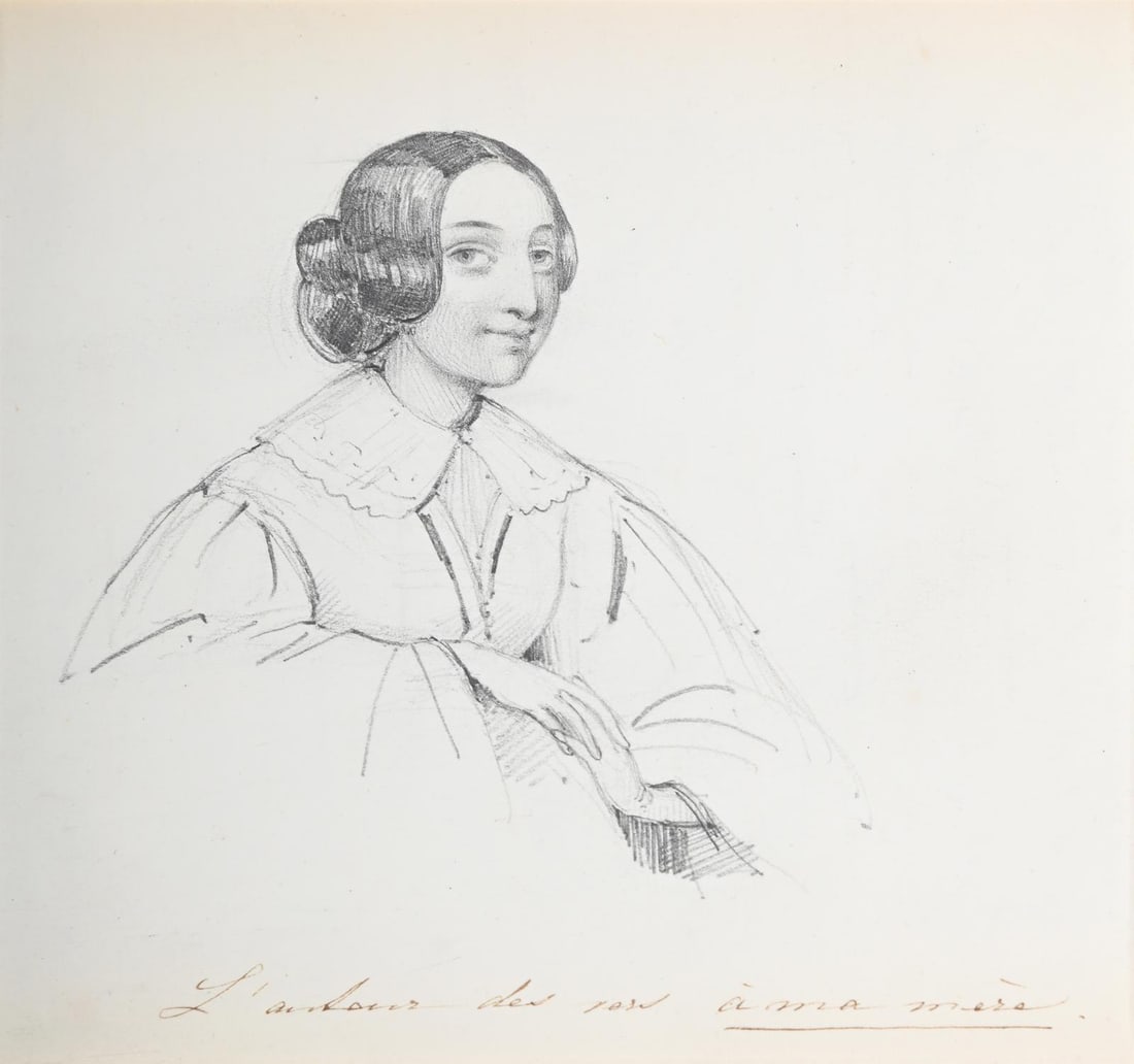 ARY SCHEFFER (DUTCH 1795-1858), PORTRAIT OF A MOTHER; TOGETHER WITH TWO OTHERS (3): ARY SCHEFFER (DUTCH 1795-1858)PORTRAIT OF A MOTHERPencilInscribed in French (lower edge)11 x 11.5cm (4¼ x 4½ in.)Together with two pencil drawings by Jules Lanson (19th century), comprising: