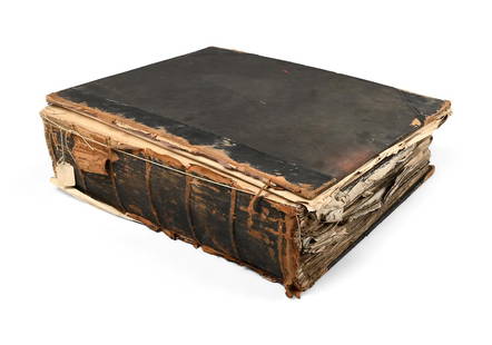 Ɵ A LARGE BOUND VOLUME OF TEXTILE DOCUMENT SAMPLES DATED 1902: &#415;&nbsp;A LARGE BOUND VOLUME OF TEXTILE DOCUMENT SAM