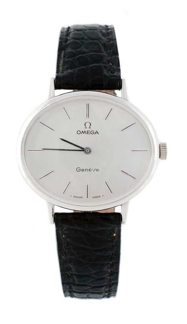 Omega, a gentleman's dress watch, circa 1973, ref.: Omega, a gentleman's dress watch, circa 1973, ref. 511.417, the two piece oval case with a matt silvered dial, baton numerals and hands, 17 jewel Omega movement cal. 625 no. 37918963, the case 32mm in