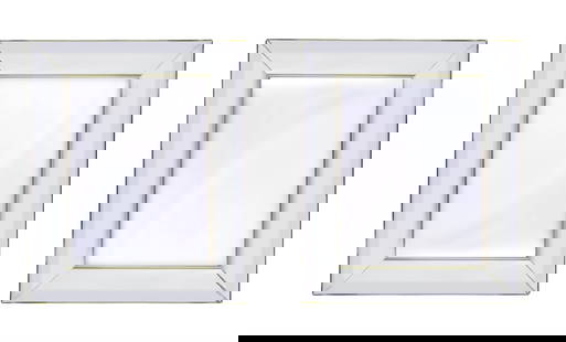 ROBERTO GIULIO RIDA (ITALIAN, B. 1943), A PAIR OF 'INFINITO' MIRRORS, MODERN: ROBERTO GIULIO RIDA (ITALIAN, B. 1943)A PAIR OF 'INFINITO' MIRRORS, MODERNStamped ' R.G.RIDA' to reverseeach 90cm high, 75cm wide, 6cm protuberance Regarded as a master of Italian design and glass, Ri