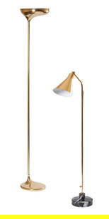 GIOVANNI SANTONI (ITALIAN), SCULPTURAL BRASS STANDARD LAMP FOR C.S. ARTE, DESIGNED 1970-79: GIOVANNI SANTONI (ITALIAN) SCULPTURAL BRASS STANDARD LAMP FOR C.S. ARTE DESIGNED 1970-79, SECOND HALF 20TH CENTURY stamped to base179cm high, base 30 x 23cmTOGETHER WITH an adjustable standard lamp wi
