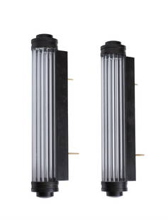 COLLIER WEBB (BRITISH), SIX 'SHOT LIGHT CLASSIC' WALL LIGHTS, MODERN: COLLIER WEBB (BRITISH)SIX 'SHOT LIGHT CLASSIC' WALL LIGHTS, MODERNOne pair in 'Dark Bronze' and two pairs in 'Chrome' finish each 40cm high, 6.5cm diameter, 8cm protuberance (6)Founded in 1971 by Cedr