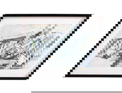 λ DEREK STAFFORD (BRITISH 1928-2018), FORMS: BLACK AND GREY: ? DEREK STAFFORD (BRITISH 1928-2018)FORMS: BLACK AND GREYOil on boardSigned with initials (lower right)24 x 36cm ? indicates that this lot may be subject to Droit de Suite royalty charges. Please see