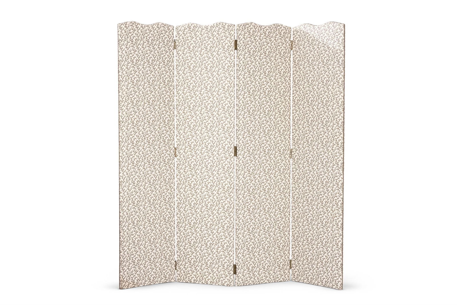 A FOUR FOLD UPHOLSTERED SCREEN, BY VEERE GRENNEY (1 of 3)