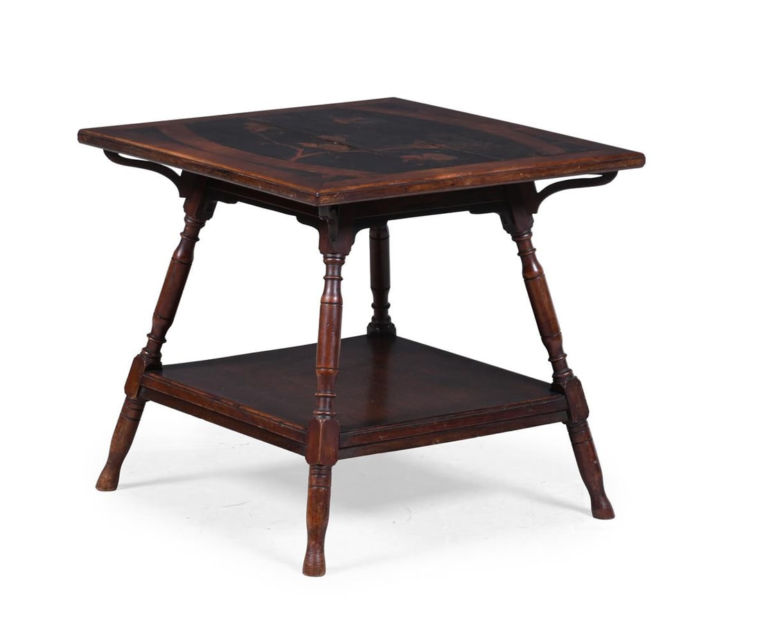 Y AN ANGLO-JAPANESE AESTHETIC MOVEMENT ROSEWOOD AND WALNUT OCCASIONAL TABLE, LATE 19TH CENTURY (1 of 3)