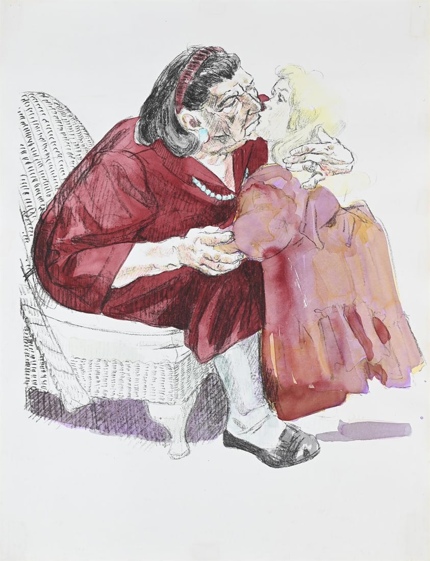 λ PAULA REGO (PORTUGUESE 1935-2022), GRANDMOTHER: λ PAULA REGO (PORTUGUESE 1935-2022)GRANDMOTHERHand-coloured lithograph printed in colours, with pastel and watercolour, 200175 x 56cm (29½ x 22 in.)Provenance:From the private collection of