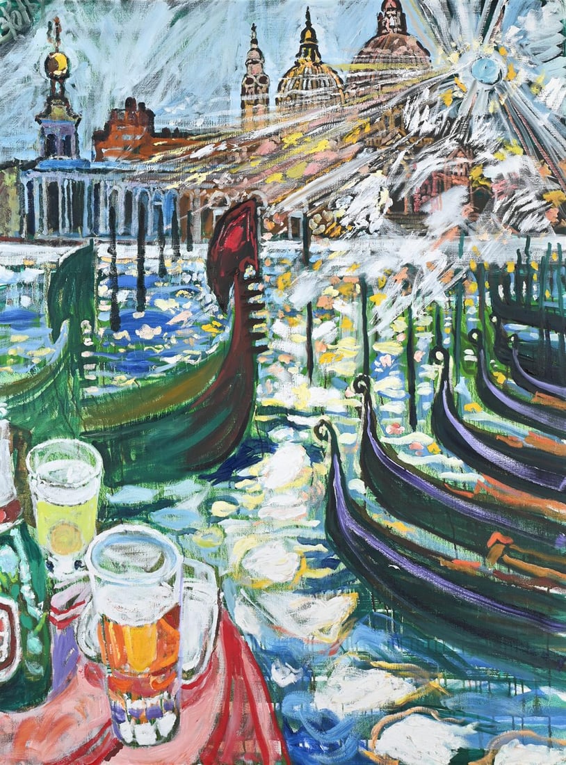 λ JOHN BRATBY (BRITISH 1928-1992), SALUTE ALLA SALUTE, VENICE: λ JOHN BRATBY (BRITISH 1928-1992)SALUTE ALLA SALUTE, VENICE Oil on canvasSigned (upper left)122 x 92cm (48 x 36 in.)Provenance:The Phoenix Gallery, Suffolk Sale, Christie's, London, 20th Century