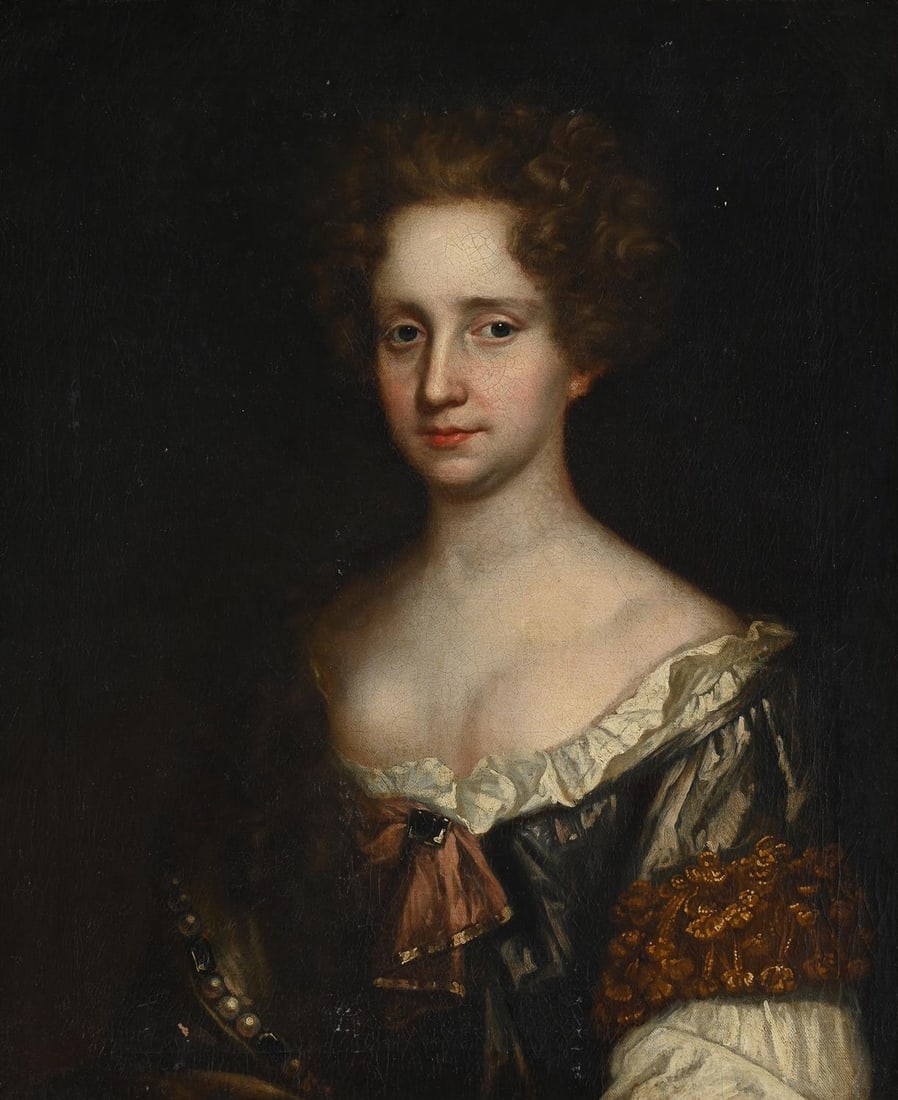 BRITISH SCHOOL (LATE 17TH CENTURY), PORTRAIT OF A LADY: BRITISH SCHOOL (LATE 17TH CENTURY)PORTRAIT OF A LADYOil on canvas72.5 x 60cm (28½ x 23½ in.)Provenance:Unknown Sale, 30 April 1985, lot 34The collection of Mr G. W. Penny