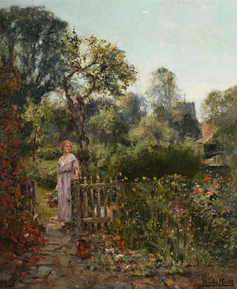 HENRY JOHN YEEND KING (BRITISH 1855-1924), IN THE GARDEN (1 of 3)