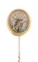 A Victorian reverse crystal intaglio stickpin, th