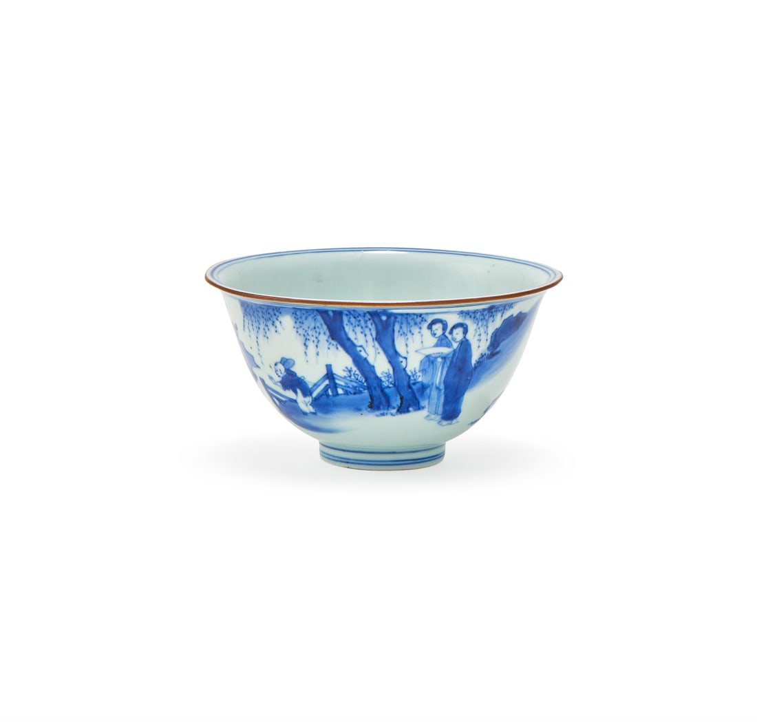A Chinese blue and white bowl