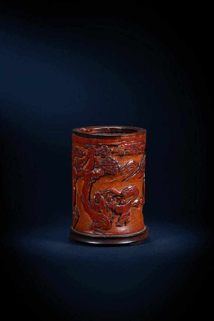 A Chinese Bamboo Brush Pot