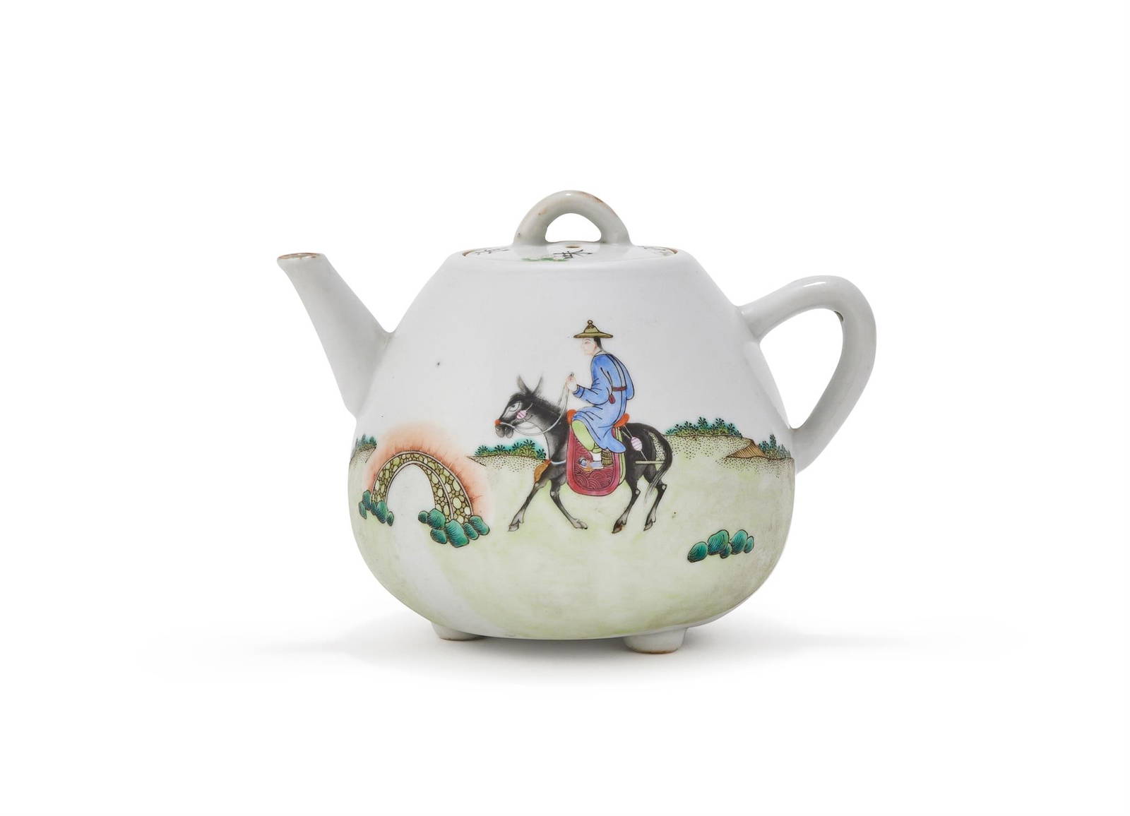 A rare Chinese Famille Rose Teapot and Cover