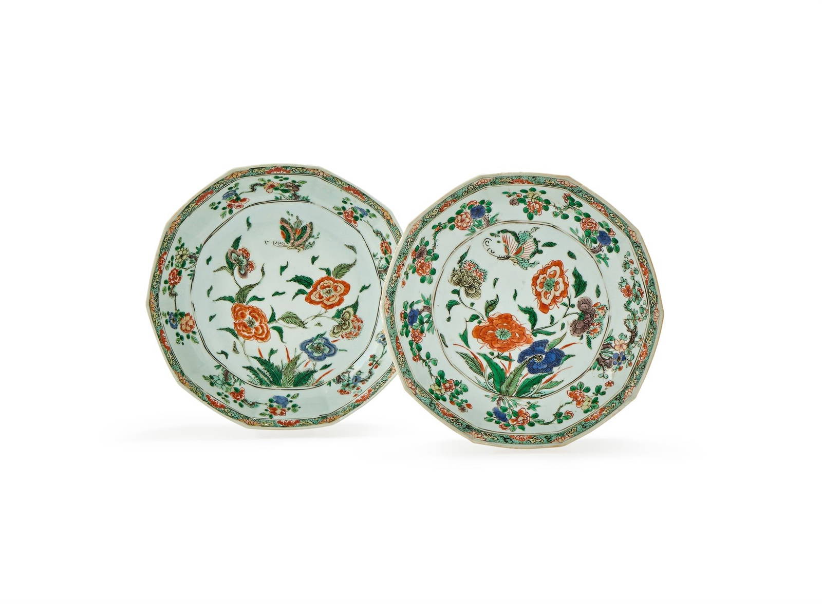 A pair of Chinese Famille Verte bowls