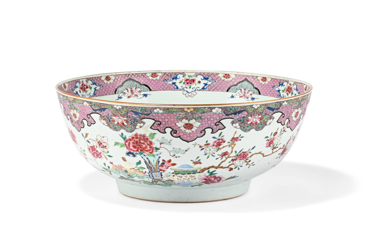 A good large Chinese Famille Rose punch bowl