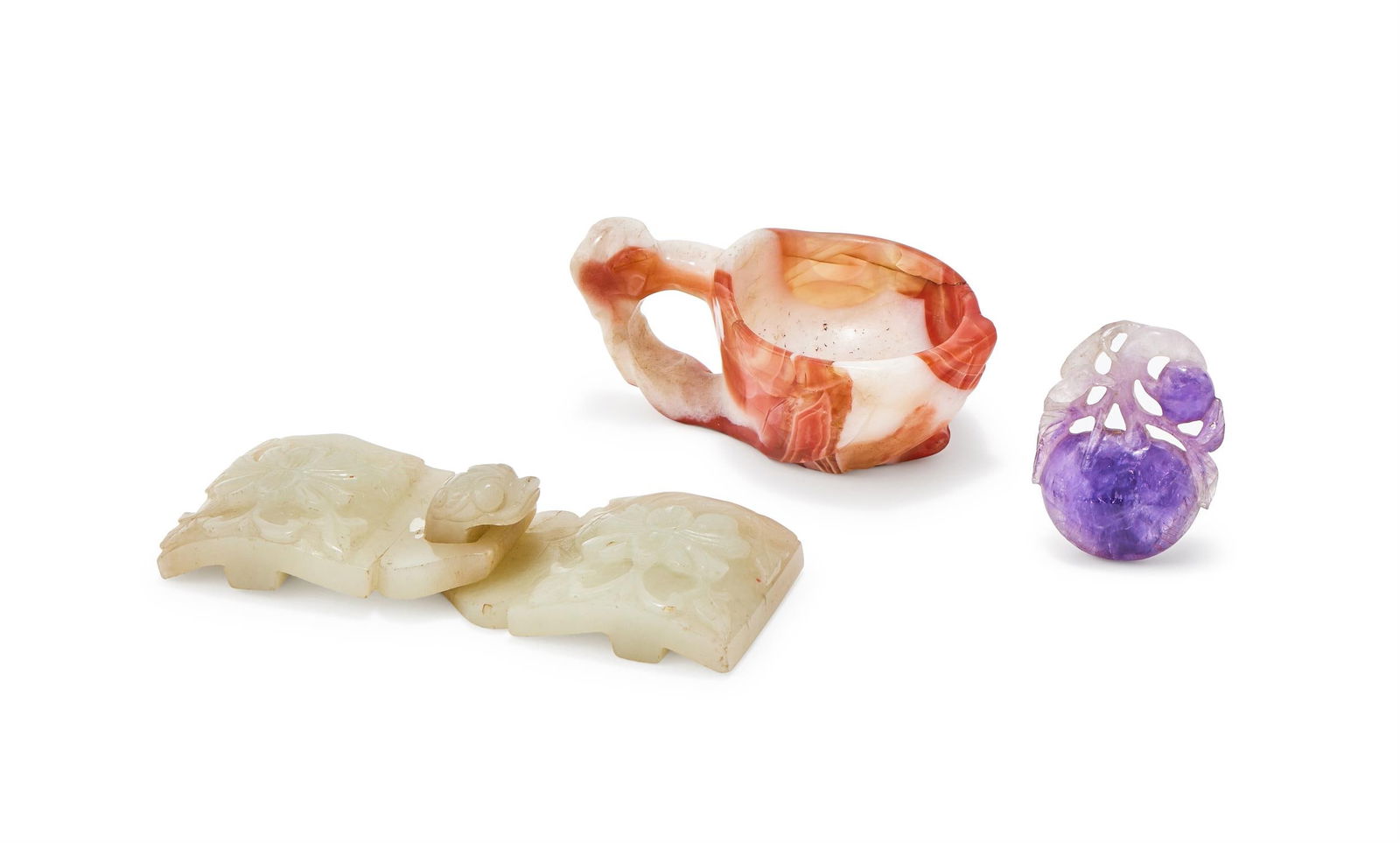 A Chinese white jade belt buckle (1 of 2)