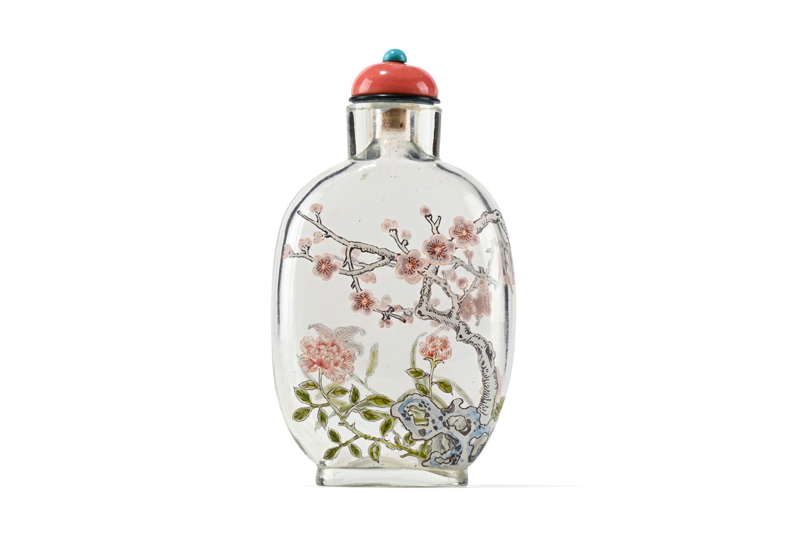 A rare Guyue Xuan enamelled glass snuff bottle (1 of 4)