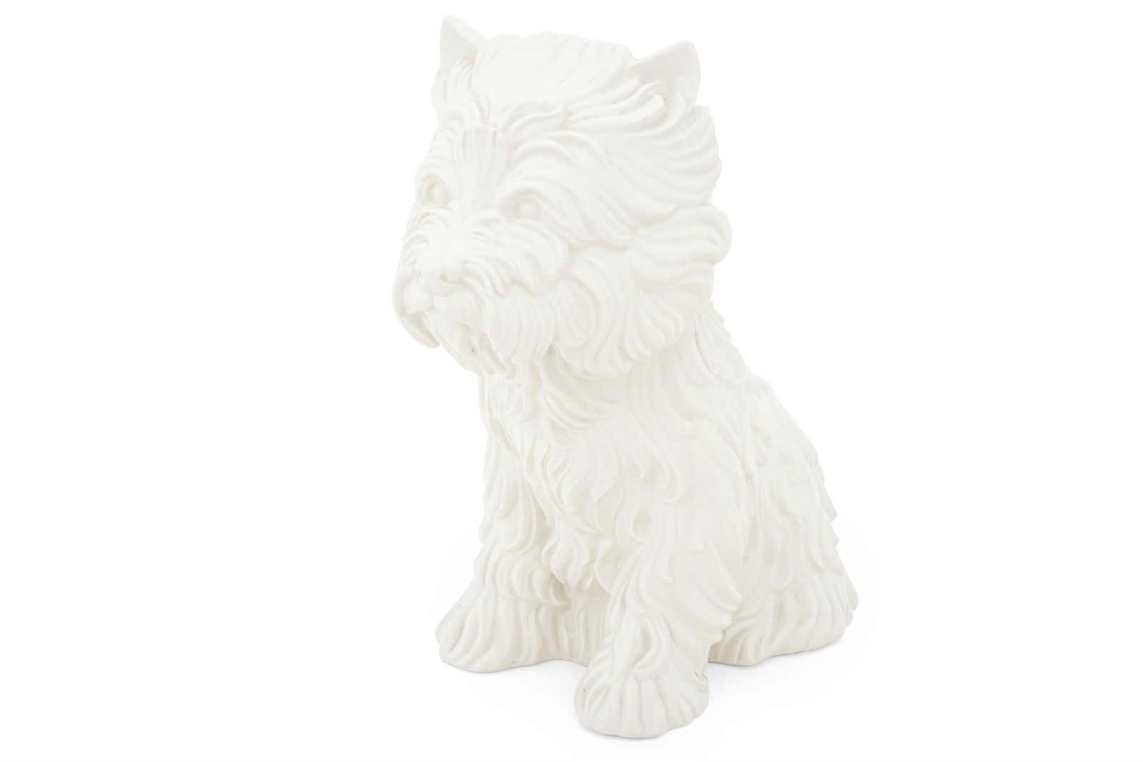 ‡ JEFF KOONS (AMERICAN B. 1955), PUPPY: ‡ JEFF KOONS (AMERICAN B. 1955)PUPPYGlazed white ceramic vase, contained in original cardboard presentation box with silver printed artist's name and title, published by Art of this Century, New