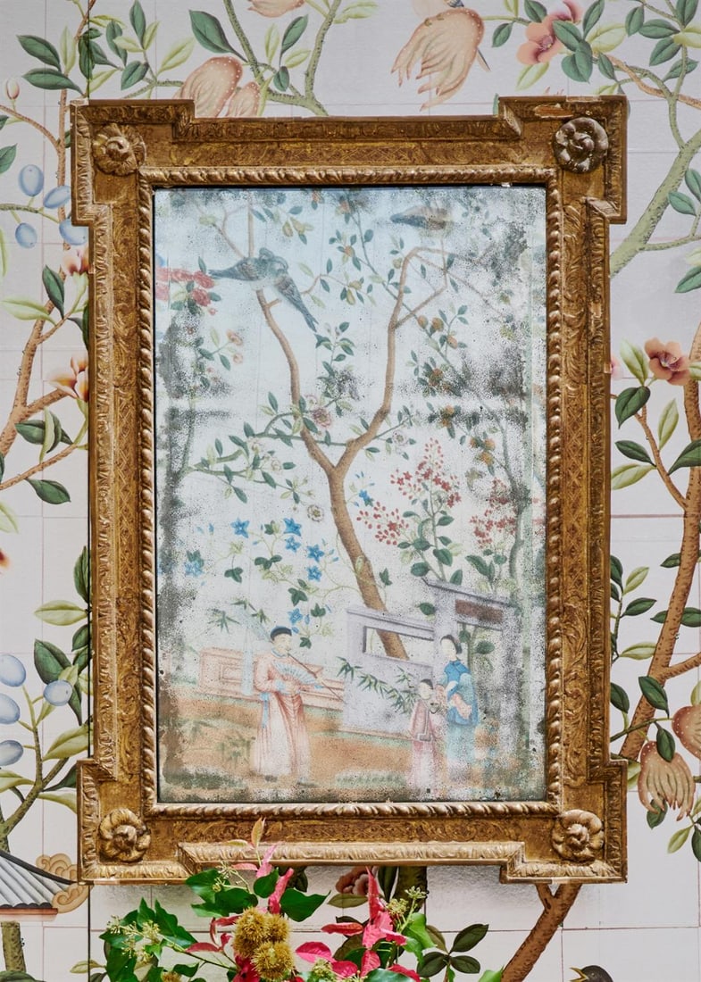 A GEORGE II GILTWOOD 'KIT-KAT' MIRROR, IN THE MANNER OF WILLIAM KENT, CIRCA 1740: A GEORGE II GILTWOOD 'KIT-KAT' MIRRORIN THE MANNER OF WILLIAM KENT, CIRCA 174089cm high, 63cm wide