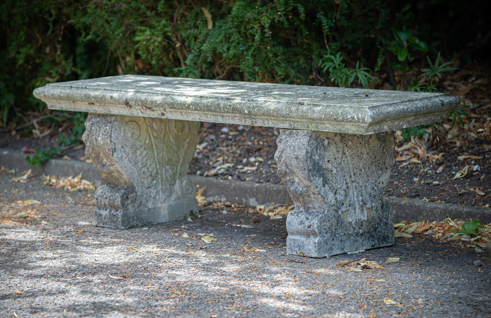 A STONE COMPOSITION BENCH, IN REGENCY STYLE, MID 20TH CENTURY OR LATER (1 of 1)